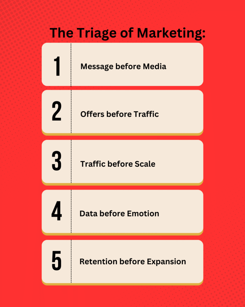 the triage of business marketing